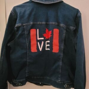 Ellen Degeneres Blue Denim Jacket with Love Detail